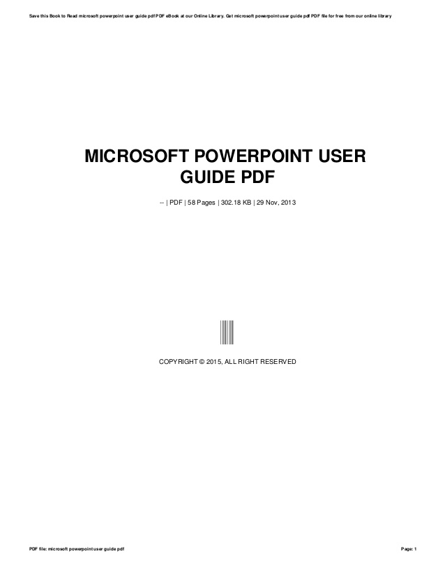 Microsoft powerpoint 2013 user manual pdf